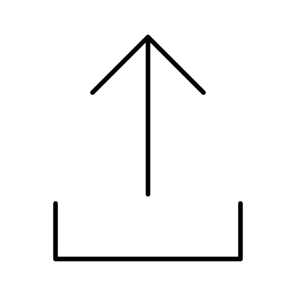 白色背景上的上传图标 矢量插图 — 图库矢量图片