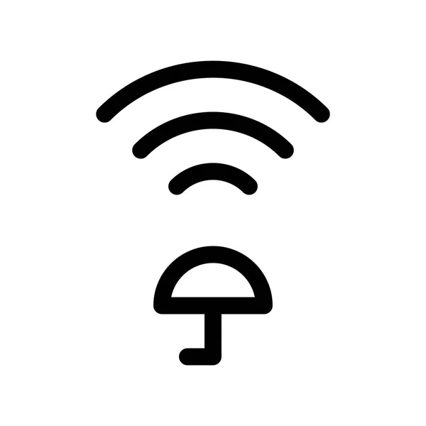 Icono Wifi Sobre Fondo Blanco Ilustración Vectorial — Vector de stock