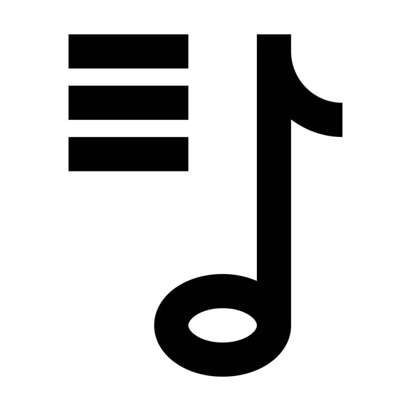 Hinweis Musik Symbol Vektorillustration — Stockvektor