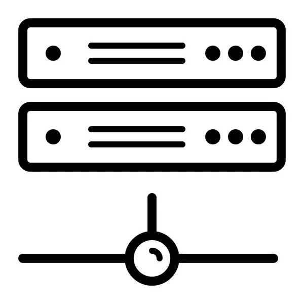 Иконка Server Work Office Business Векторная Иллюстрация — стоковый вектор