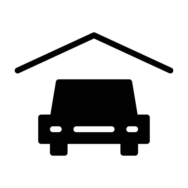 Ícone Carro Garagem Ilustração Vetorial — Vetor de Stock