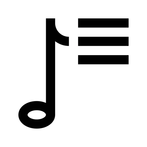 Hinweis Musik Symbol Vektorillustration — Stockvektor