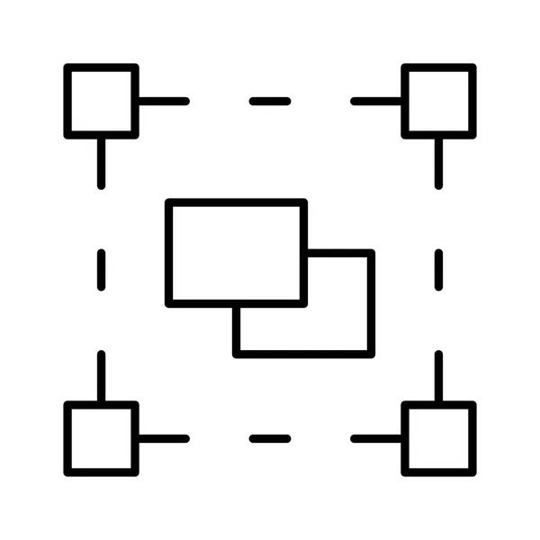 Objekt Gruppe Anwendungs Symbol Vektorillustration — Stockvektor