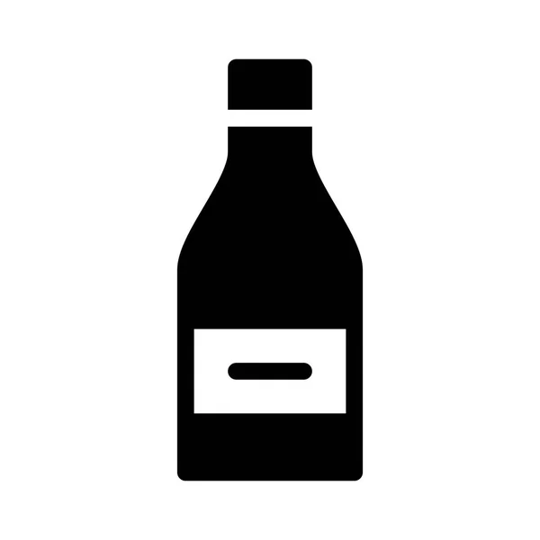 Icono Botella Vino Sobre Fondo Blanco Ilustración Vectorial — Vector de stock