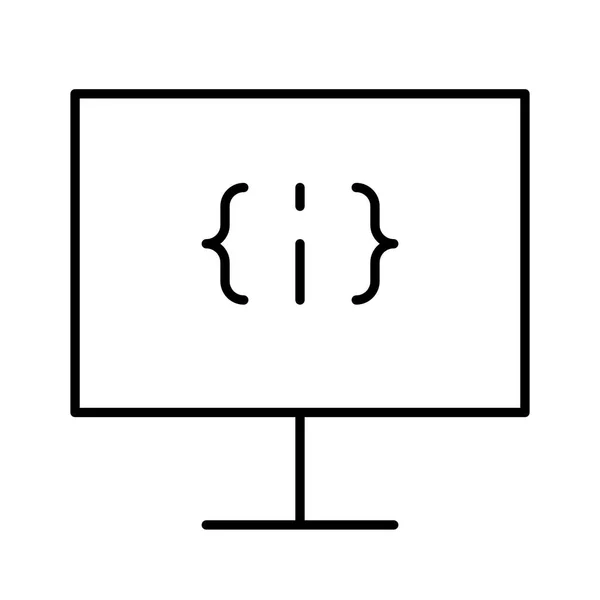 Programación Icono Diseño Web Ilustración Vectorial — Vector de stock