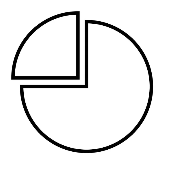 Ikona Wykresu Ciasta Ilustracja Wektora — Wektor stockowy