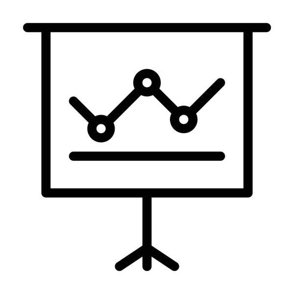 Icona Del Grafico Linee Illustrazione Vettoriale — Vettoriale Stock