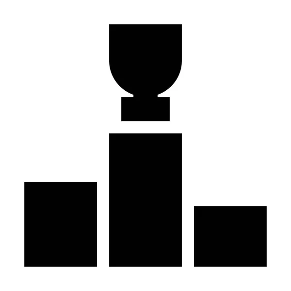 Siegerpokal Symbol Auf Weißem Hintergrund Vektor Illustration — Stockvektor