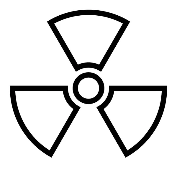 Radioaktiv Symbol Vektorillustration — Stock vektor