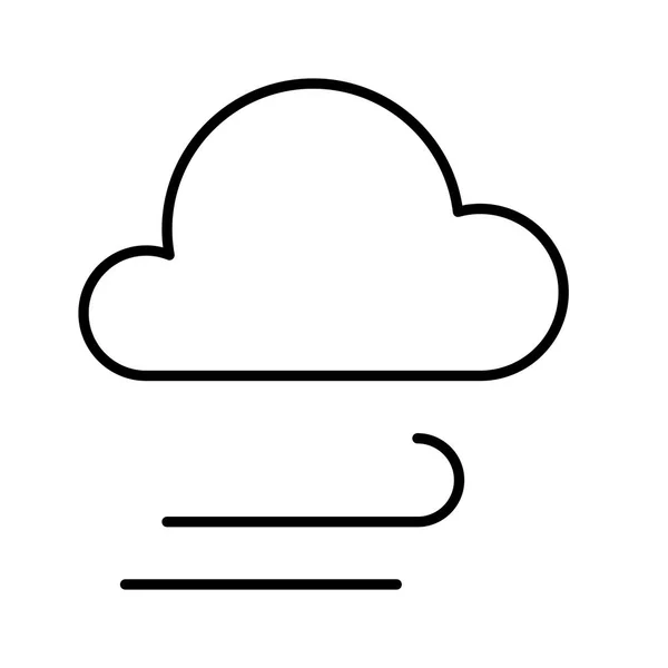 Windwolken Symbol Vektor — Stockvektor
