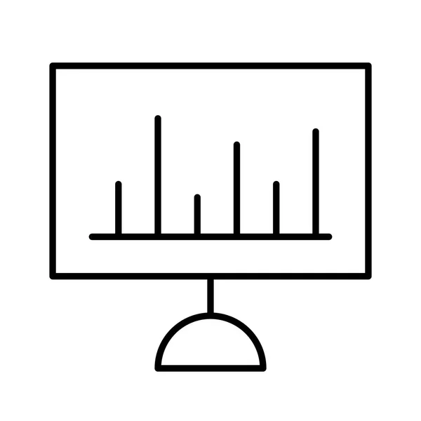 Statisztikai Analitikai Ikon Vektor Illusztráció — Stock Vector