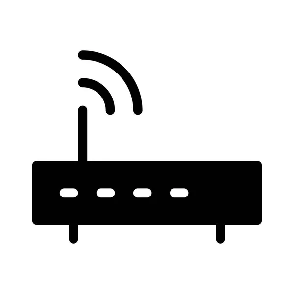 Icono Wifi Sobre Fondo Blanco Ilustración Vectorial — Vector de stock