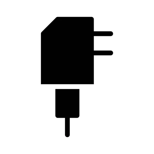 Power Plug Icona Illustrazione Vettoriale — Vettoriale Stock