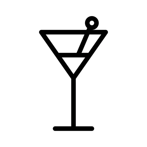 Cocktail Icoon Vector Illustratie — Stockvector