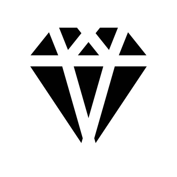 Diamant Symbol Vektorabbildung — Stockvektor