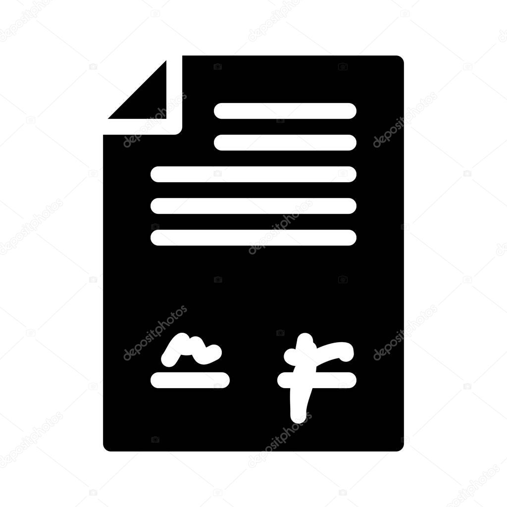 Contract business icon, vector illustration