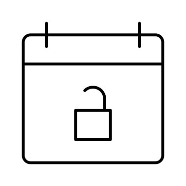 Takvim simgesi, vektör çizimi