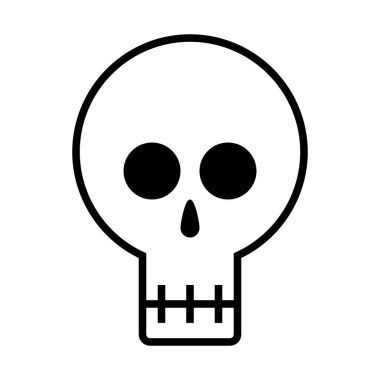 kafatası simgesi, vektör illüstrasyonu