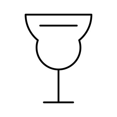 Kokteyl simgesi, vektör illüstrasyonu