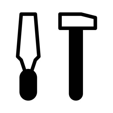 Keski Çekiç simgesi, vektör illüstrasyonuName