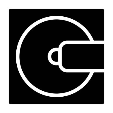 Mini disk simgesi, vektör illüstrasyonu