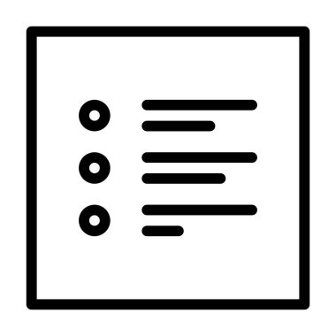 Storyboard Listesi simgesi, vektör illüstrasyonu