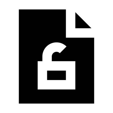 Beyaz arkaplan, vektör illüstrasyonunda belge açma simgesi