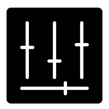 Kaydırıcı Fader Karıştırıcı simgesi, vektör illüstrasyonu