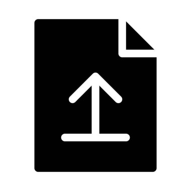 Beyaz arkaplan üzerindeki belge simgesi, vektör illüstrasyonu