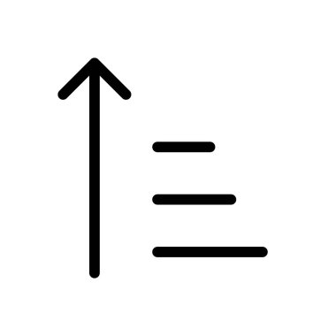 UP simgesi, vektör illüstrasyonunu sırala