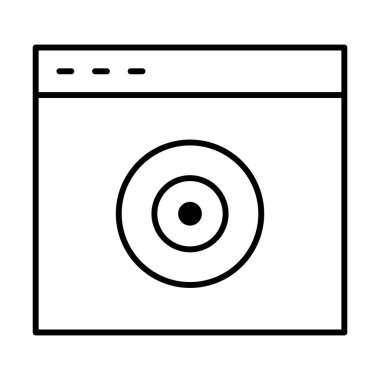 İniş Sayfası simgesi, vektör illüstrasyonu