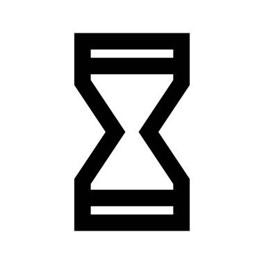  Beyaz arkaplanda Zaman Saati simgesi, vektör illüstrasyonu