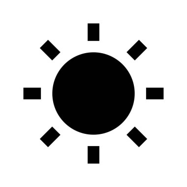 Güneş simgesi, vektör illüstrasyonu