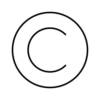 Telif Hakları Web Tasarımı simgesi, vektör illüstrasyonu