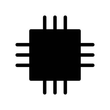 Ana Çip Elektronik simgesi, vektör illüstrasyonu