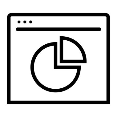 Pasta çizelgesi simgesi, vektör illüstrasyonu