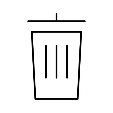 Çöp kutusu Çöp simgesi, vektör illüstrasyonu