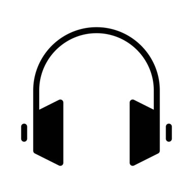 kulaklık simgesi, vektör illüstrasyonu