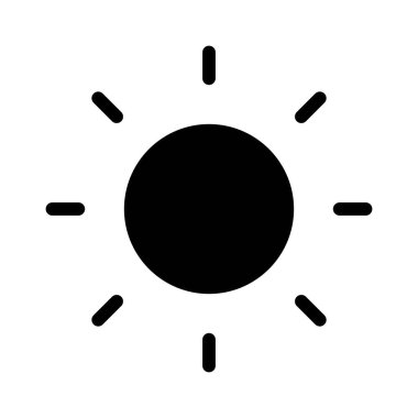 Güneş simgesi, vektör illüstrasyonu