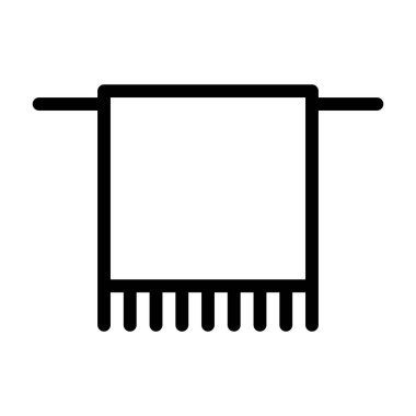 Beyaz arkaplanda Havlu Tutucu simgesi, vektör illüstrasyonu