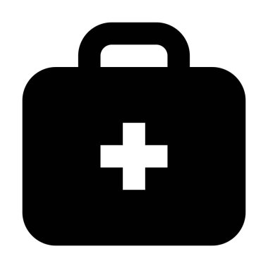 Poşet İlaç simgesi, vektör illüstrasyonu