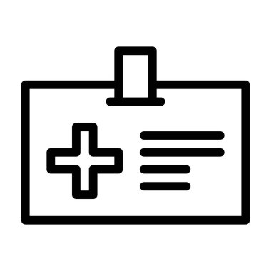 Kimlik kartı simgesi, vektör illüstrasyonu