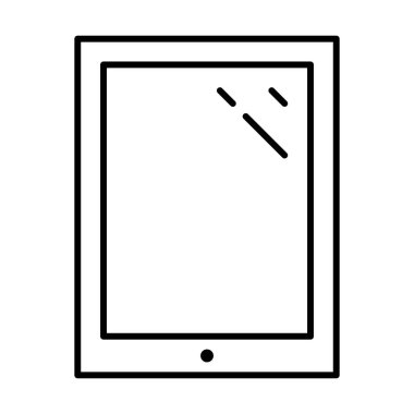 Tablet Ortam simgesi, vektör illüstrasyonu