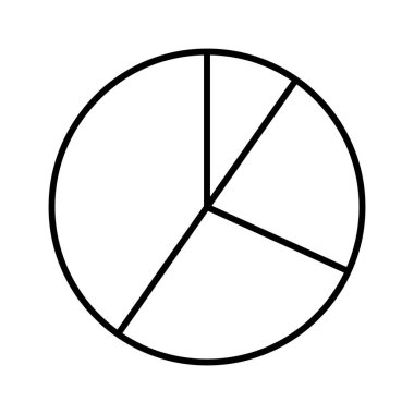 Pasta çizelgesi simgesi, vektör illüstrasyonu