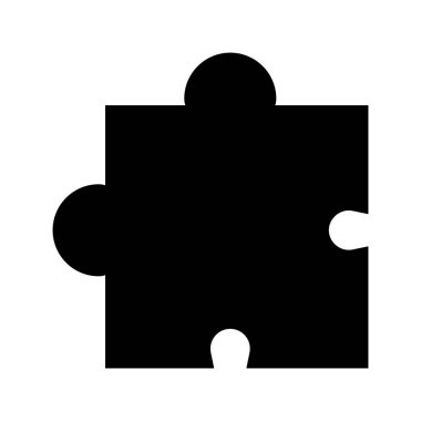 Bulmaca simgesi, vektör illüstrasyonu