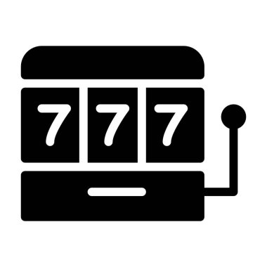 slot makinesi simgesi, vektör illüstrasyonu