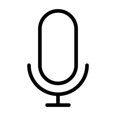 mikrofon simgesi, vektör illüstrasyonu