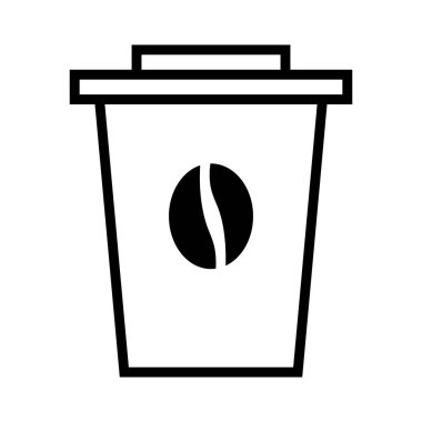 kahve simgesi, vektör illüstrasyonu