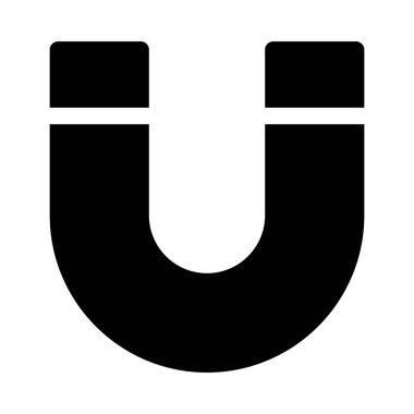 Beyaz arkaplanda mıknatıs şıklatma simgesi, vektör illüstrasyonu