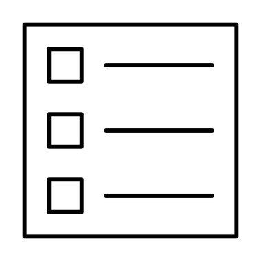 Storyboard Listesi simgesi, vektör illüstrasyonu